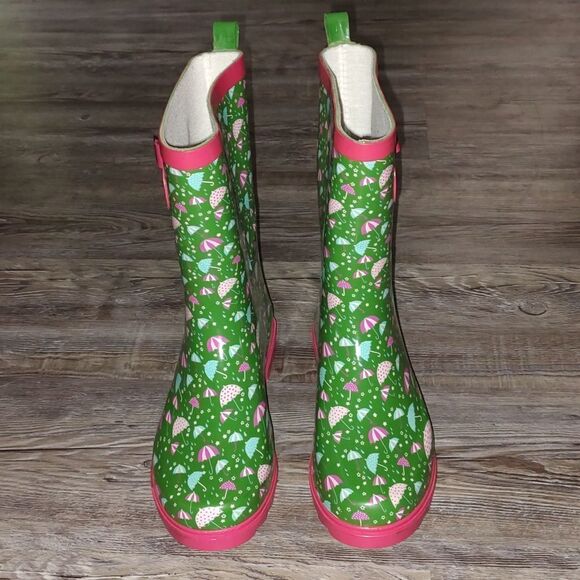 Umbrella Print Rainboots  Sz 8 - Picture 2 of 7